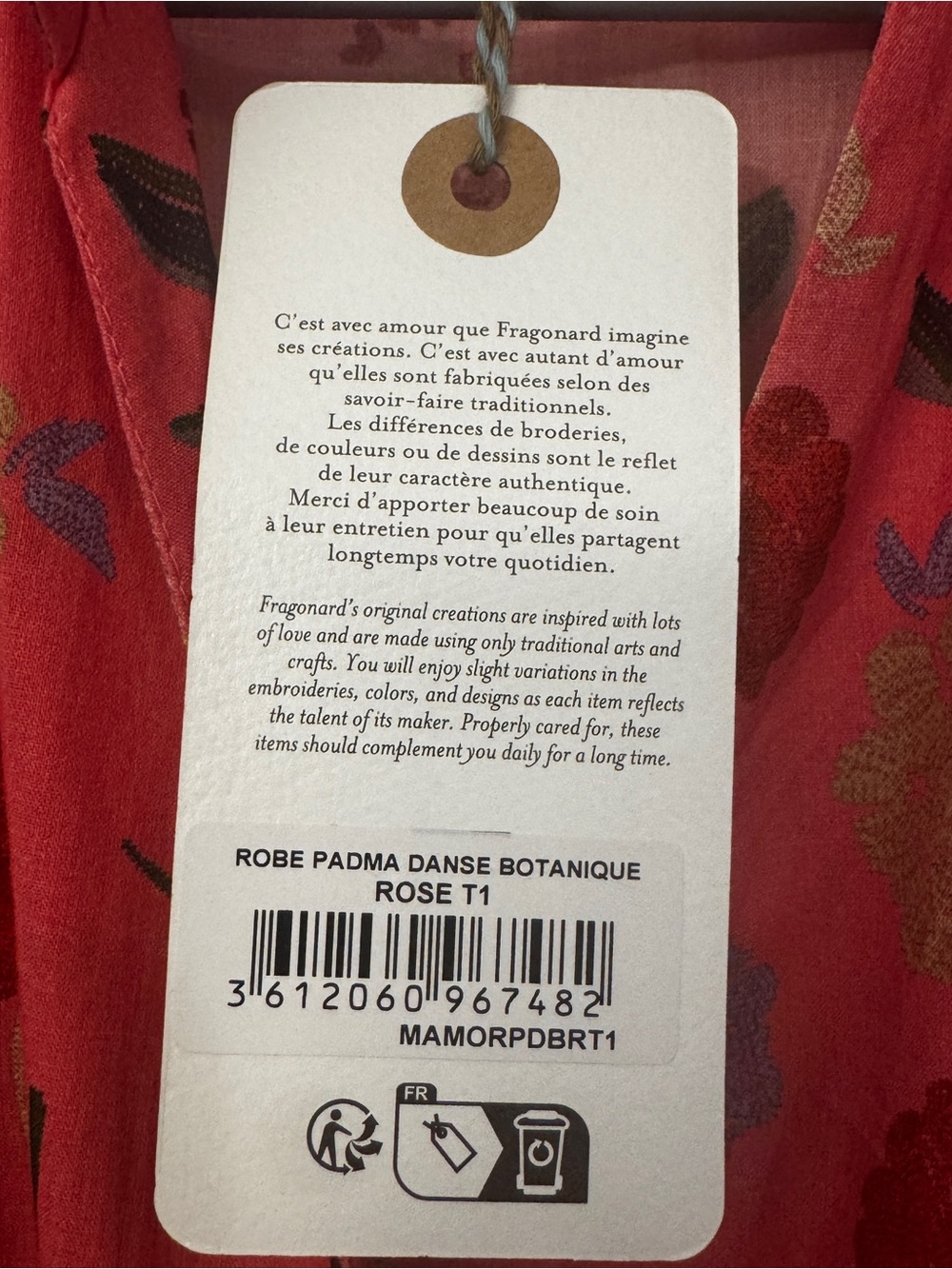 Fragonard (French brand) gorgeous pink floral wrap dress - Picture 3 of 5